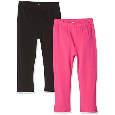 410351-999 Playshoes Legginsy dziewczęce (2 sztuki), czarny (Black/Pink), 98 cm 410351-999 Playshoes Legginsy dziewczęce (2 sztuki), czarny (Black/Pink), 98 cm