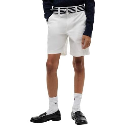 KB0KB10246YBR12 Tommy Hilfiger Boy's Baggy Chino krótkie spodenki z paskiem KB0KB10246, białe (białe), 12 lat KB0KB10246YBR12 Tommy Hilfiger Boy's Baggy Chino krótkie spodenki z paskiem KB0KB10246, białe (białe), 12 lat