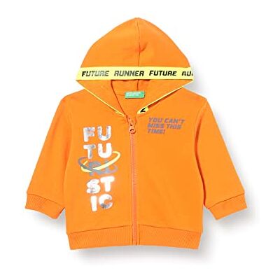 3J68G500F United Colors of Benetton Sweter chłopięcy kardigan, Arancione 03d, 12 Miesiące 3J68G500F United Colors of Benetton Sweter chłopięcy kardigan, Arancione 03d, 12 Miesiące