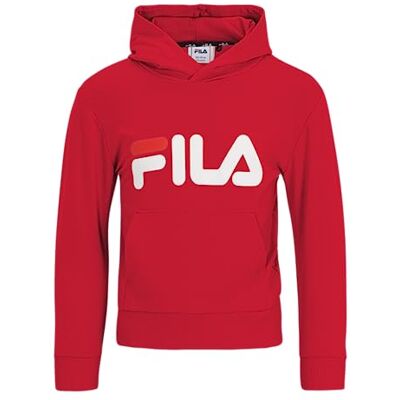 FAK0120 FILA Dziecięca bluza z kapturem, czerwony (True Red), 122-128 FAK0120 FILA Dziecięca bluza z kapturem, czerwony (True Red), 122-128