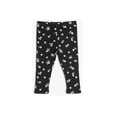 4WMG40025AK Koton Baybgirls Flower Printed Bowtie Detail prążkowane legginsy bawełniane, Anthracite Design (9d2), 18-24 Miesi?ce 4WMG40025AK Koton Baybgirls Flower Printed Bowtie Detail prążkowane legginsy bawełniane, Anthracite Design (9d2), 18-24 Miesi?ce