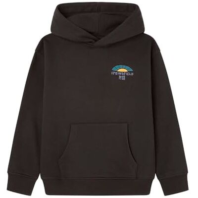 388183 SPRINGFIELD Dziecięca bluza z kapturem, Kolor czarny, 7 lat 388183 SPRINGFIELD Dziecięca bluza z kapturem, Kolor czarny, 7 lat