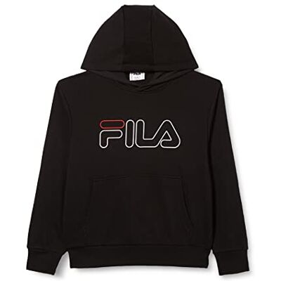 FAT0154 FILA Chłopięca bluza z kapturem, kolor czarny, 146/152, czarny, 146-152 FAT0154 FILA Chłopięca bluza z kapturem, kolor czarny, 146/152, czarny, 146-152