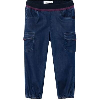 13222729 NMFBELLA R DNM Cargo 8146-TO R, niebieski (Dark Blue Denim), 98 cm 13222729 NMFBELLA R DNM Cargo 8146-TO R, niebieski (Dark Blue Denim), 98 cm