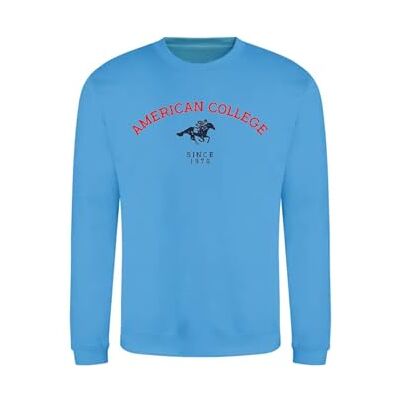 ACSCRW3 INDIGO 14ANS AMERICAN COLLEGE USA Bluza Sweter z nadrukiem Ciepłe ubrania Unisex Dzieci Chłopcy i Dziewczęta Casual Model ACSCRW3 Indygo 14 LAT, Indygo, 14 lat ACSCRW3 INDIGO 14ANS AMERICAN COLLEGE USA Bluza Sweter z nadrukiem Ciepłe ubrania Unisex Dzieci Chłopcy i Dziewczęta Casual Model ACSCRW3 Indygo 14 LAT, Indygo, 14 lat
