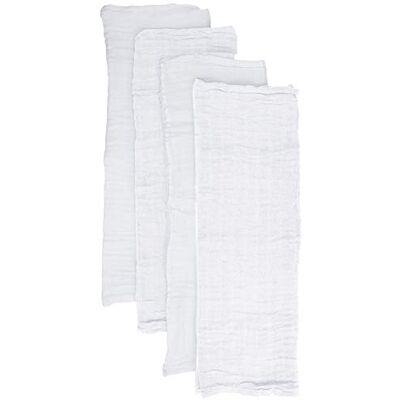 4455-101 Pippi 4-pak pieluszek materiałowych, chusteczek do przytulania lub pieluszek, odpowiedni zestaw odzieży kąpielowej, biały (White 101) 4455-101 Pippi 4-pak pieluszek materiałowych, chusteczek do przytulania lub pieluszek, odpowiedni zestaw odzieży kąpielowej, biały (White 101)