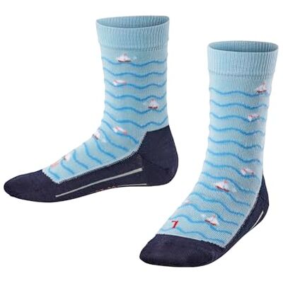 10429 FALKE Uniseks dzieci Skarpety Active Sailing Boats K So bawełna materiał funkcyjny cienkie oddychające 1 Para, Niebieski Crystal Blue 6290, 23-26 10429 FALKE Uniseks dzieci Skarpety Active Sailing Boats K So bawełna materiał funkcyjny cienkie oddychające 1 Para, Niebieski Crystal Blue 6290, 23-26