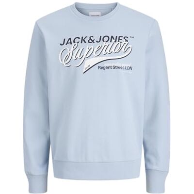 12289267-4907496 JACK & JONES Sweat Crew Neck 2col Jjelogo bluza z okrągłym dekoltem, 2 kapusta, Ss26 Sn Mni, błękitny, 98 dla dzieci, Błękitny, 98 12289267-4907496 JACK & JONES Sweat Crew Neck 2col Jjelogo bluza z okrągłym dekoltem, 2 kapusta, Ss26 Sn Mni, błękitny, 98 dla dzieci, Błękitny, 98