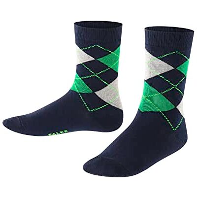 10542 FALKE Uniseks dzieci Skarpety Classic Argyle K So Bawełna z wzorem 1 Para, Niebieski Marine 6121, 19-22 10542 FALKE Uniseks dzieci Skarpety Classic Argyle K So Bawełna z wzorem 1 Para, Niebieski Marine 6121, 19-22