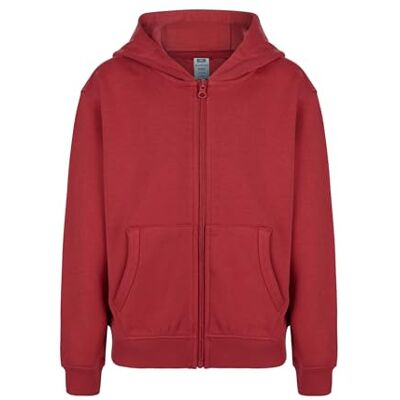 Mukua Byron Kids bluza z kapturem i zamkiem błyskawicznym dla dzieci, kolor Crimson, rozmiar 7/8 Mukua Byron Kids bluza z kapturem i zamkiem błyskawicznym dla dzieci, kolor Crimson, rozmiar 7/8
