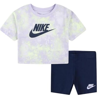 Nike komplet Niemowlęta dziewczynki Boxy Tee I Bike Short 16l658 Nike komplet Niemowlęta dziewczynki Boxy Tee I Bike Short 16l658