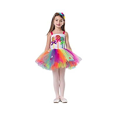 Dress Up America Ubierz Tutu dla dzieci Dla obu płci Candyland dla dziewczynek Halloweenowy kostium cukierkowy dla dzieci Lollipop Sukienka kostium Dress Up America Ubierz Tutu dla dzieci Dla obu płci Candyland dla dziewczynek Halloweenowy kostium cukierkowy dla dzieci Lollipop Sukienka kostium