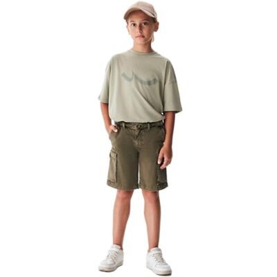 24602-25001-13987 LTB Jeans Szorty dla chłopców Bezomo spodenki cargo z mieszanki bawełny, średnia talia w kolorze zielonym rozmiar 170 cm, Smokey Olive 13987, 170 24602-25001-13987 LTB Jeans Szorty dla chłopców Bezomo spodenki cargo z mieszanki bawełny, średnia talia w kolorze zielonym rozmiar 170 cm, Smokey Olive 13987, 170
