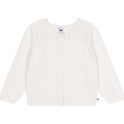A0CJN01 Petit Bateau Sweter dziewczęcy, biały, 5 lat A0CJN01 Petit Bateau Sweter dziewczęcy, biały, 5 lat