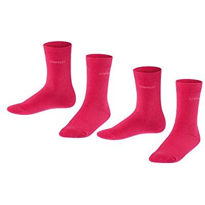 19041 ESPRIT Uniseks dzieci Skarpety Foot Logo Multipack K So Bawełna jednokolorowe 2 Pak, Czerwony Scarlet 8859, 27-30 19041 ESPRIT Uniseks dzieci Skarpety Foot Logo Multipack K So Bawełna jednokolorowe 2 Pak, Czerwony Scarlet 8859, 27-30