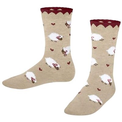 10098 FALKE Unisex dziecięce skarpety Cute Sheep K So bawełna wiskoza wzorzyste 1 para, beżowy piaskowy melanż 4650, 19-22, Beżowy, piaskowy melanż 4650, 19-22 10098 FALKE Unisex dziecięce skarpety Cute Sheep K So bawełna wiskoza wzorzyste 1 para, beżowy piaskowy melanż 4650, 19-22, Beżowy, piaskowy melanż 4650, 19-22