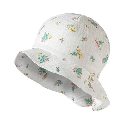 1412405 Sterntaler Kapelusz przeciwsłoneczny w kwiaty, écru, 49 cm 1412405 Sterntaler Kapelusz przeciwsłoneczny w kwiaty, écru, 49 cm