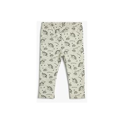 4WMG40027AK Koton Baybgirls Unicorn Elastic Waistband Printed legginsy, Szary wzór (0d4), 18-24 Miesi?ce 4WMG40027AK Koton Baybgirls Unicorn Elastic Waistband Printed legginsy, Szary wzór (0d4), 18-24 Miesi?ce