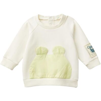 32KNA1054 United Colors of Benetton Bluza z kapturem dla dzieci, śmietana, 50 32KNA1054 United Colors of Benetton Bluza z kapturem dla dzieci, śmietana, 50