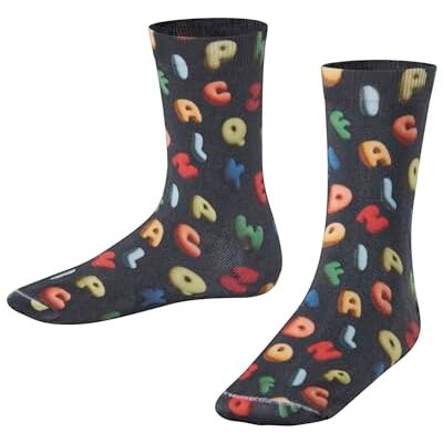 10413 FALKE Unisex dziecięce skarpety Colourful Alphabet Print K So bawełna wzorzyste 1 para, niebieskie Space Blue 6116, 31-34, Niebieski Space Blue 6116, 31-34 10413 FALKE Unisex dziecięce skarpety Colourful Alphabet Print K So bawełna wzorzyste 1 para, niebieskie Space Blue 6116, 31-34, Niebieski Space Blue 6116, 31-34