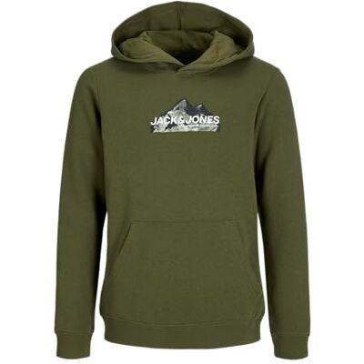 12268041 JACK&JONES JUNIOR Chłopięca bluza z kapturem Jcomountain Logo Sweat Hood Sn Mni, cyprys, 98 12268041 JACK&JONES JUNIOR Chłopięca bluza z kapturem Jcomountain Logo Sweat Hood Sn Mni, cyprys, 98