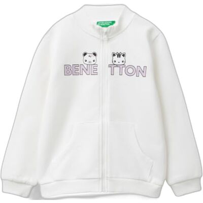 224A3J70G5037-074-90 United Colors of Benetton Sweter kardigan dziewczęcy, Bianco, 18 miesięcy 224A3J70G5037-074-90 United Colors of Benetton Sweter kardigan dziewczęcy, Bianco, 18 miesięcy