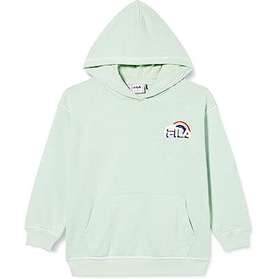 FAK0173 FILA Dziecięca bluza z kapturem, uniseks, Silt Green Melange, 110-116 FAK0173 FILA Dziecięca bluza z kapturem, uniseks, Silt Green Melange, 110-116