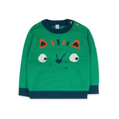 11359549 Zielony sweter Tricot z nadrukiem niedźwiedzia i guzikami dla dzieci. Kolekcja Trecking Time., Pomarańczowy, 1 año 11359549 Zielony sweter Tricot z nadrukiem niedźwiedzia i guzikami dla dzieci. Kolekcja Trecking Time., Pomarańczowy, 1 año