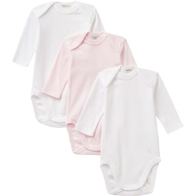 3GI70B089 United Colors of Benetton 3-częściowy zestaw body, Kolor biały, 12 miesięcy 3GI70B089 United Colors of Benetton 3-częściowy zestaw body, Kolor biały, 12 miesięcy