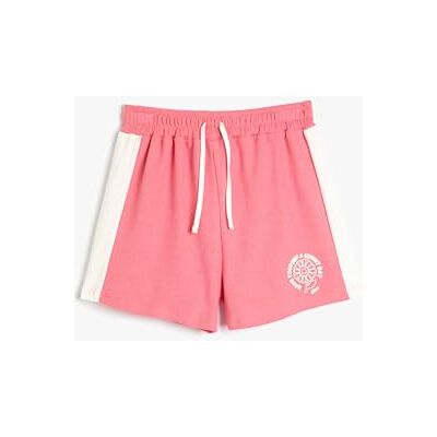 3SKG40090AK Koton Dziewczęce szorty Drawstring Color Contrast Cotton, różowy (286), 6�7 lat 3SKG40090AK Koton Dziewczęce szorty Drawstring Color Contrast Cotton, różowy (286), 6�7 lat