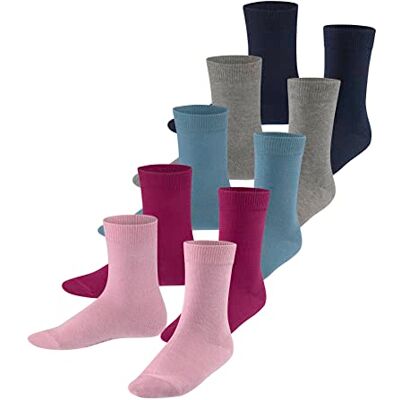 17041 ESPRIT Uniseks dzieci Skarpety Solid Mix Multipack K So Bawełna jednokolorowe 5 Pak, Wielokolorowy Black Blue Grey Red Pink 0010, 31-34 17041 ESPRIT Uniseks dzieci Skarpety Solid Mix Multipack K So Bawełna jednokolorowe 5 Pak, Wielokolorowy Black Blue Grey Red Pink 0010, 31-34
