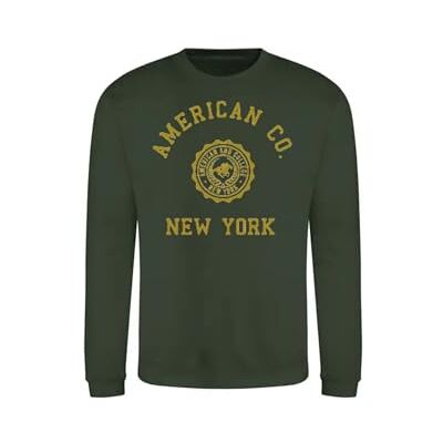 ACSCRW4 DARK GREEN 14ANS AMERICAN COLLEGE USA Bluza Sweter z nadrukiem Ciepłe ubrania Unisex Dzieci Chłopcy i Dziewczęta Casual Model ACSCRW4 Ciemny Zielony 14 LAT, zielony, 14 lat ACSCRW4 DARK GREEN 14ANS AMERICAN COLLEGE USA Bluza Sweter z nadrukiem Ciepłe ubrania Unisex Dzieci Chłopcy i Dziewczęta Casual Model ACSCRW4 Ciemny Zielony 14 LAT, zielony, 14 lat