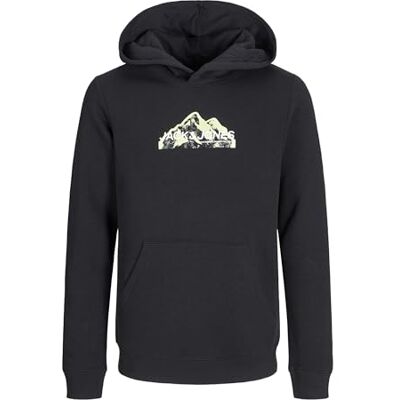 12268041_Black JACK & JONES Child bluza z kapturem Logo bluza z kapturem Mini, czarny, 98 12268041_Black JACK & JONES Child bluza z kapturem Logo bluza z kapturem Mini, czarny, 98