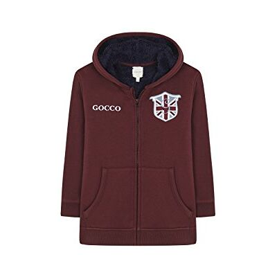 W82DSUCA402-TA Gocco Młodzieżowy sweter z kapturem Sudadera Forrada Borrego, czerwony (Granate Ta), 9-10 Lata W82DSUCA402-TA Gocco Młodzieżowy sweter z kapturem Sudadera Forrada Borrego, czerwony (Granate Ta), 9-10 Lata