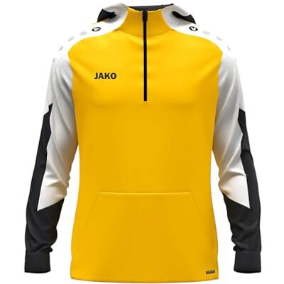 6770 JAKO Dziecięca bluza z kapturem z zamkiem błyskawicznym Dynamic, żółty/biały/czarny, 128 6770 JAKO Dziecięca bluza z kapturem z zamkiem błyskawicznym Dynamic, żółty/biały/czarny, 128