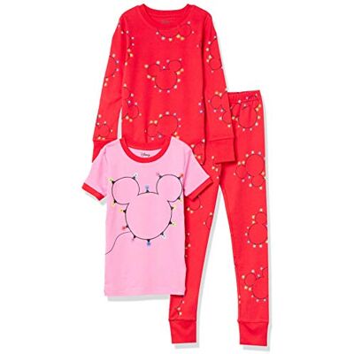 GSZ90015/GSZ90014/GSZ90016-HYMIL-3T Amazon Essentials Disney Marvel zestaw piżamy dla małych dziewczynek z Gwiezdnych Wojen (Wcześniej Spotted Zebra), Mickey Holiday, 3 lat GSZ90015/GSZ90014/GSZ90016-HYMIL-3T Amazon Essentials Disney Marvel zestaw piżamy dla małych dziewczynek z Gwiezdnych Wojen (Wcześniej Spotted Zebra), Mickey Holiday, 3 lat