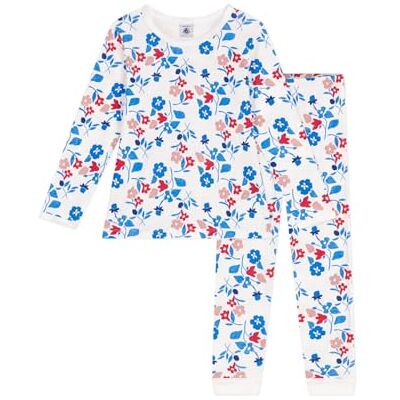 A0CUF02 Petit Bateau Piżamy dziewczęce, biały/wielokolorowy, 24 miesi?cy A0CUF02 Petit Bateau Piżamy dziewczęce, biały/wielokolorowy, 24 miesi?cy