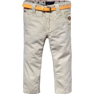 GJ57112402 Tommy Hilfiger spodnie dziewczęce, szary (085 Oyster Grey), 110 cm (5 Lata) GJ57112402 Tommy Hilfiger spodnie dziewczęce, szary (085 Oyster Grey), 110 cm (5 Lata)