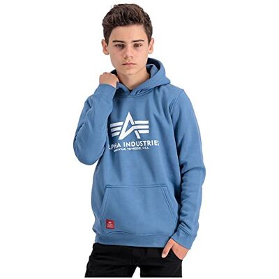 196701-538 Alpha Industries Basic Hoody Kids/Teens Bluza z kapturem dla dzieci i młodzieży Airforce Blue 196701-538 Alpha Industries Basic Hoody Kids/Teens Bluza z kapturem dla dzieci i młodzieży Airforce Blue