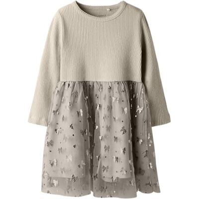 13252963-4937792 NAME IT Nmfrosally Ls Dress, Cement, 98 13252963-4937792 NAME IT Nmfrosally Ls Dress, Cement, 98