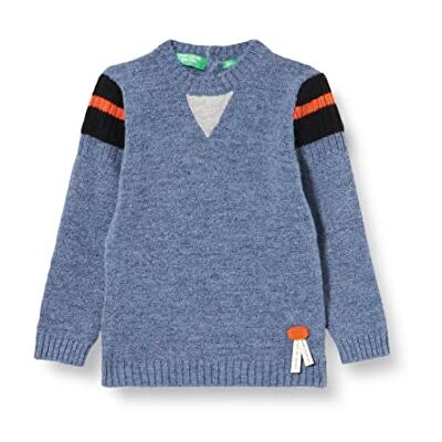 1155Q1149 United Colors of Benetton Sweter dla chłopców, Grigio Melange 87k, 3 Miesiące 1155Q1149 United Colors of Benetton Sweter dla chłopców, Grigio Melange 87k, 3 Miesiące