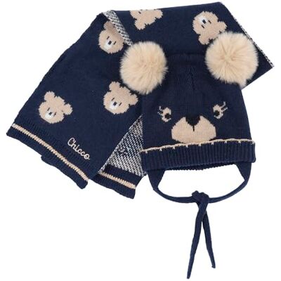 09100536000000 Chicco Unisex-Bimbi Zimowy kapelusz i szalik, Niebieska, 9 mesi 09100536000000 Chicco Unisex-Bimbi Zimowy kapelusz i szalik, Niebieska, 9 mesi