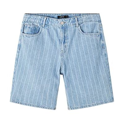 13216132 NAME IT Spodenki chłopięce Nlmpinizza DNM Dad, Jasnoniebieski denim/paski: paski do pinstripes, 164 13216132 NAME IT Spodenki chłopięce Nlmpinizza DNM Dad, Jasnoniebieski denim/paski: paski do pinstripes, 164