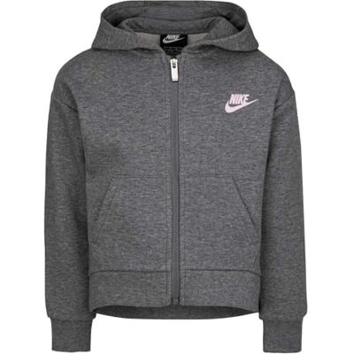 Nike Kids Club Fleece High Low FZ Hoodie, Geh Grey Heather, 2-3 lat Nike Kids Club Fleece High Low FZ Hoodie, Geh Grey Heather, 2-3 lat