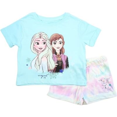 DIS FROZ 5212B702 UF S2-4A Disney Ensemble Haut Avec Bas dla dziewczynek, Niebieski, 4 lat DIS FROZ 5212B702 UF S2-4A Disney Ensemble Haut Avec Bas dla dziewczynek, Niebieski, 4 lat