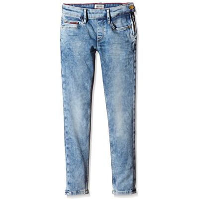 KG0KG01499-911 Tommy Hilfiger Dziewczęce spodnie jeansowe Renee Jegging Tlsstr, Niebieski (Tribeca Light Sateen Stretch 911), 176 cm KG0KG01499-911 Tommy Hilfiger Dziewczęce spodnie jeansowe Renee Jegging Tlsstr, Niebieski (Tribeca Light Sateen Stretch 911), 176 cm
