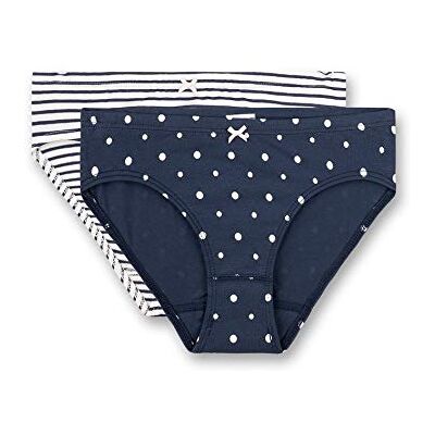 346614 Sanetta Dziewczęce majtki w dwupaku niebieskie slipy, Nordic Blue, 140 cm 346614 Sanetta Dziewczęce majtki w dwupaku niebieskie slipy, Nordic Blue, 140 cm