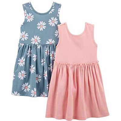 6P241210 Simple Joys by Carter's Dziewczęca sukienka Playwear (2 sztuki), różowy/niebieski pył kwiatowy, 18 miesięcy 6P241210 Simple Joys by Carter's Dziewczęca sukienka Playwear (2 sztuki), różowy/niebieski pył kwiatowy, 18 miesięcy
