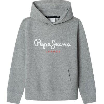 PB5816699334 Pepe Jeans Chłopięca bluza z kapturem, Szary (Marl Grey), 4 lat PB5816699334 Pepe Jeans Chłopięca bluza z kapturem, Szary (Marl Grey), 4 lat