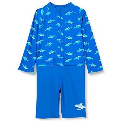 460123 Playshoes Jednoczęściowy kostium kąpielowy dla dzieci, ochrona przed promieniowaniem UV, strój kąpielowy, rekin długi rękaw, 86-92 460123 Playshoes Jednoczęściowy kostium kąpielowy dla dzieci, ochrona przed promieniowaniem UV, strój kąpielowy, rekin długi rękaw, 86-92